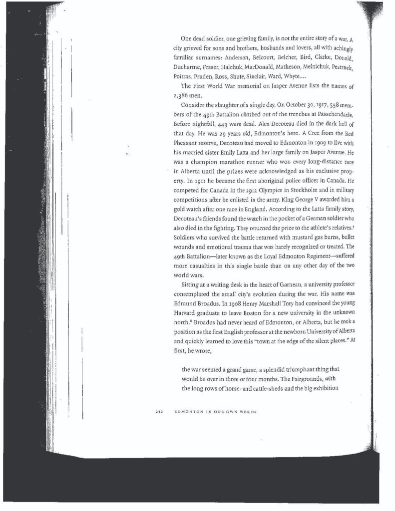 Alexander Decoteau: Edmonton: In Our Own Words, page 3. Archive no. 231462